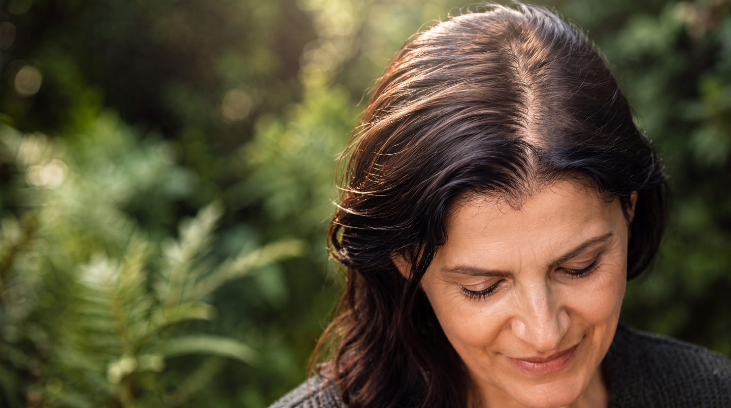 <p>Menopause hair loss starts at the root. So does our solution.</p>