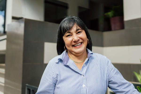 Woman smiling